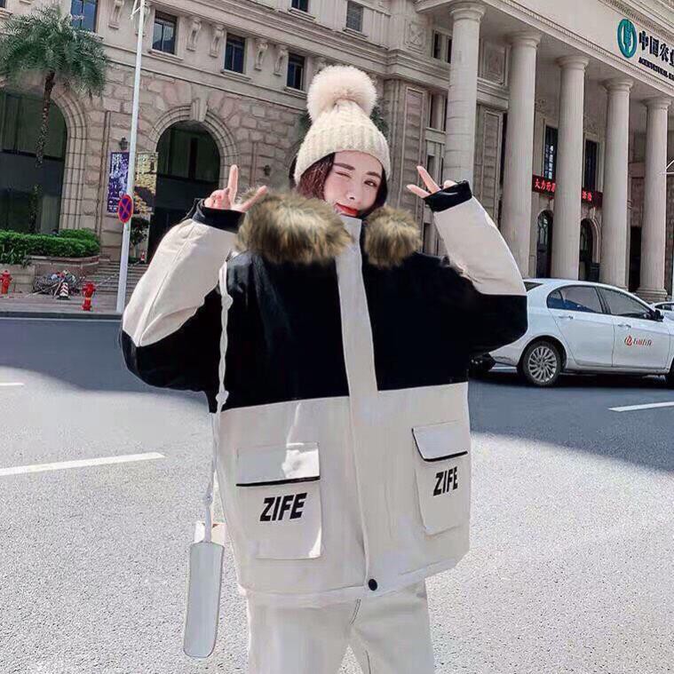 Áo Khoác Kaki 2 Lớp Lông Cừu, Áo Khoát Dày Dáng Hàn Túi Trước Phối Màu Hàng Cao Cấp. | BigBuy360 - bigbuy360.vn