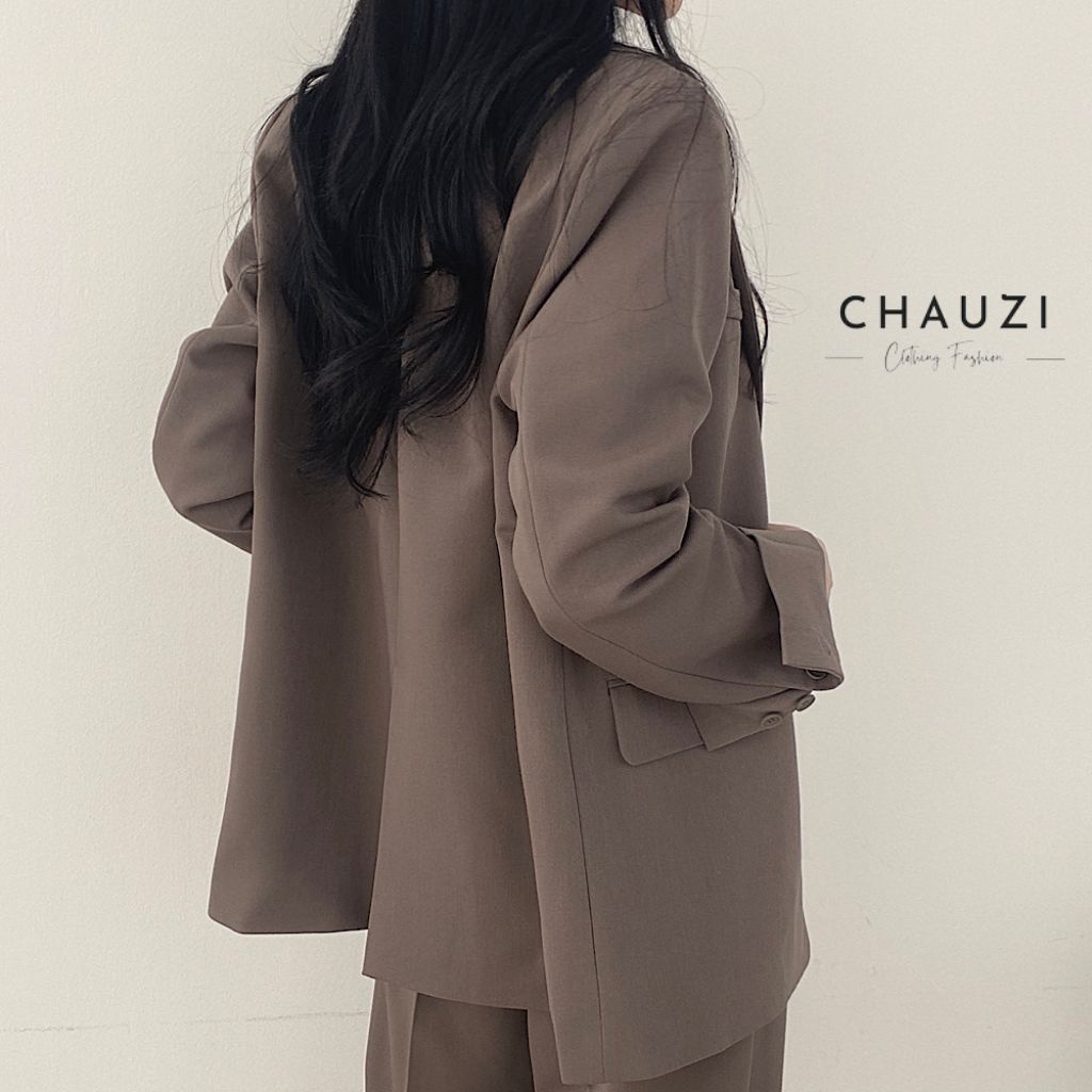 Set Blazer Nữ chauzi blazer nữ công sở form rộng gồm  siêu xinh SBD02