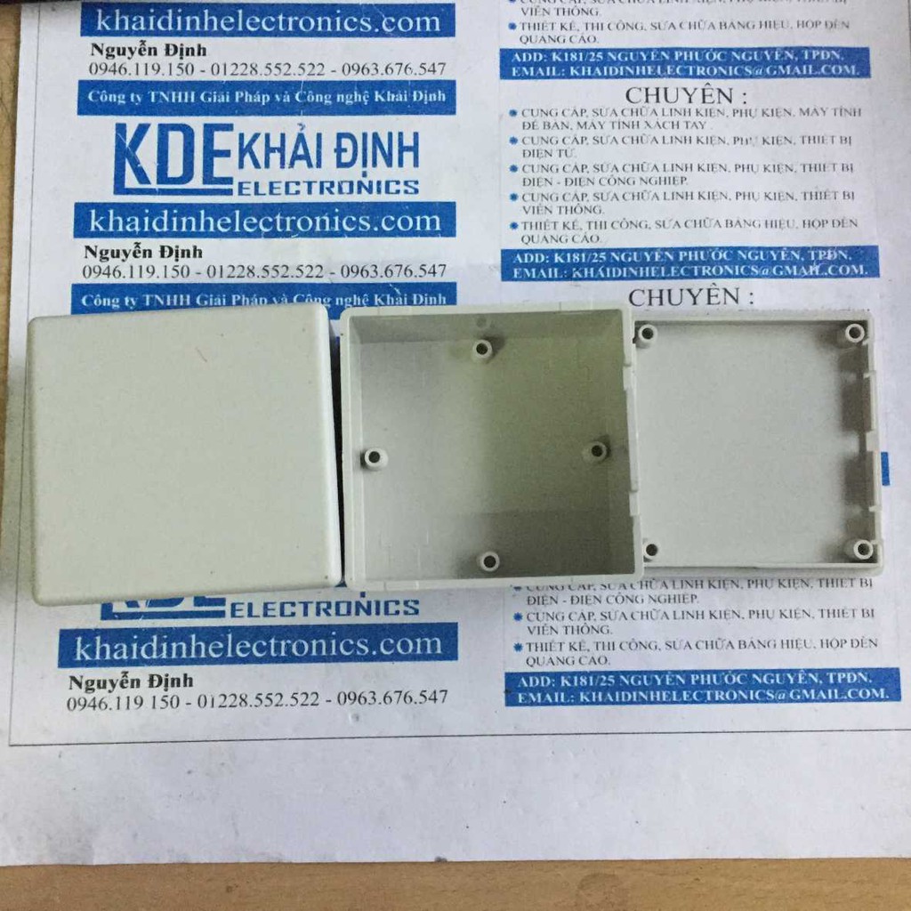 3 cái Hộp nhựa hộp mạch điện 58*56*28mm màu trắng kde3193