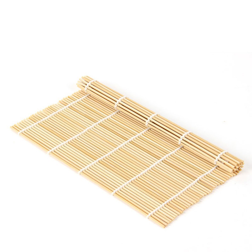 Mành gỗ cuốn sushi kèm vá xới cơm bằng gỗ
