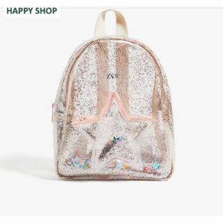 Balo trẻ em - hàng xuất  Zara kids trong suốt kim tuyến