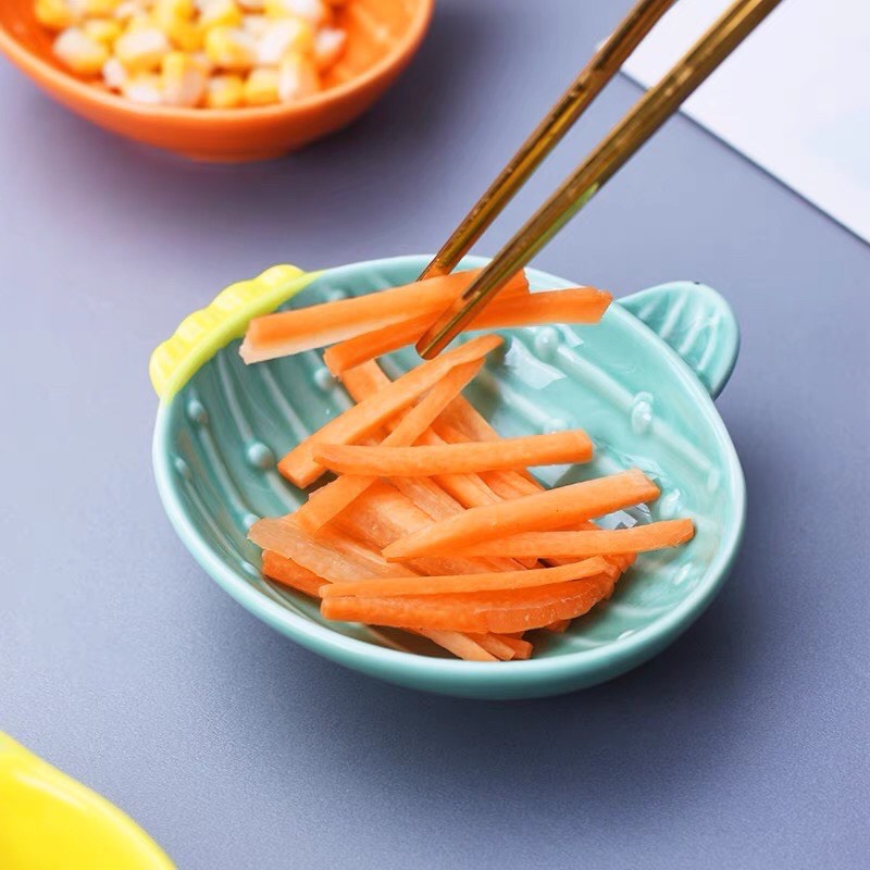 Bát sứ ăn dặm cho bé hình hoa quả