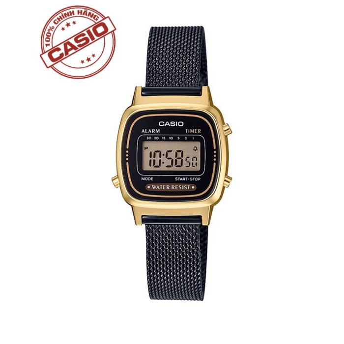 Đồng hồ nữ Casio LA670WEMB-1DF chính hãng Anh Khuê - dây thép, chống nước tuyệt đối - Có tem chống hàng giả