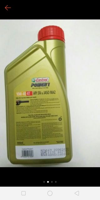 DẦU NHỚT CAO CẤP CASTROL ACTIV 2T 1L THÍCH HỢP VỚI MỌI DÒNG XE SỐ