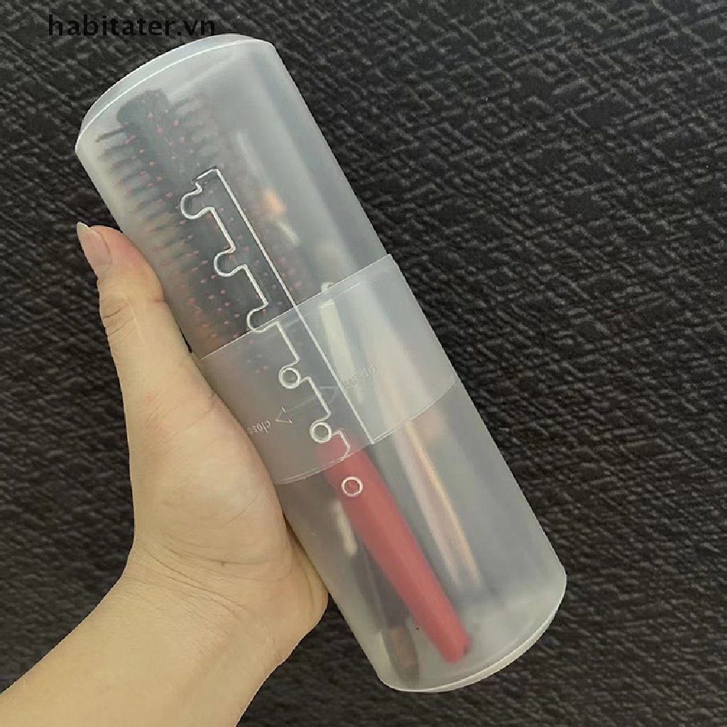 Khay Đựng Cọ Trang Điểm Bằng PP Có Thể Điều Chỉnh Chiều Cao Kèm Nắp Đậy Tiện Dụng