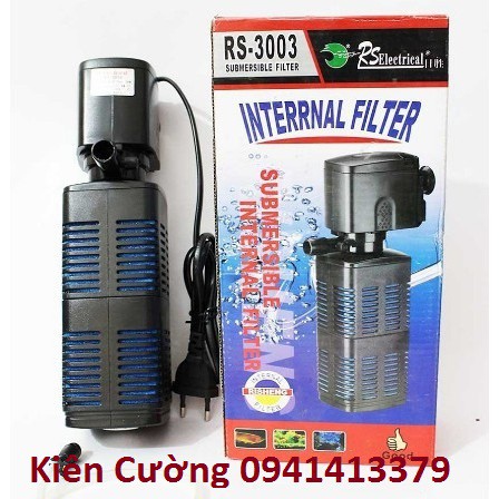 máy lọc nước chìm gắn thành bể 2 bầu lọc vuông RS-3003 (20W 1750L/H)