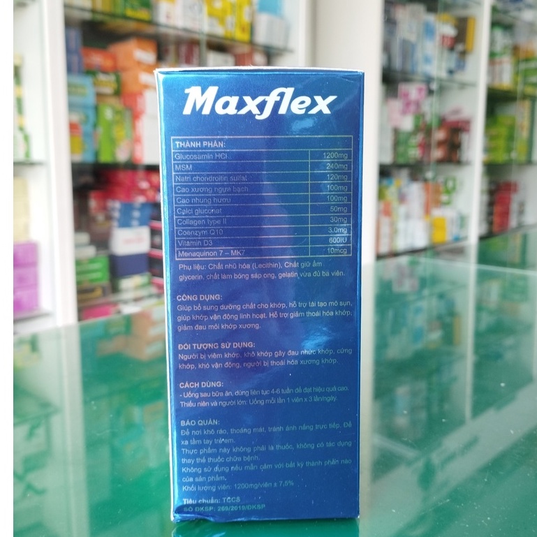 Maxflex Viên uống bổ xương khớp - Giúp làm chậm thoái hóa khớp - tái tạo mô sụn, làm trơn ổ khớp giảm đau nhức.