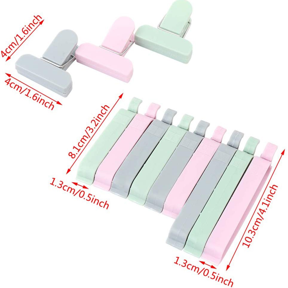 12 Pcs Sealing Chips Food Bag Storage Clips Colorful for Snack and Tea Bags Sandwich Kitchen Clips Potato Chips Sturdy