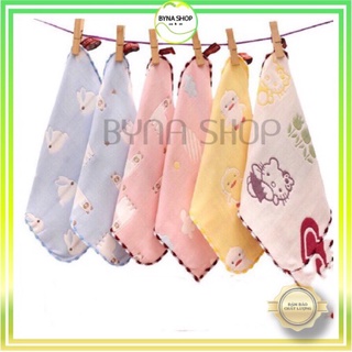 Khăn sữa, khăn mặt sợi tre 6 lớp leeleekids hàng đẹp