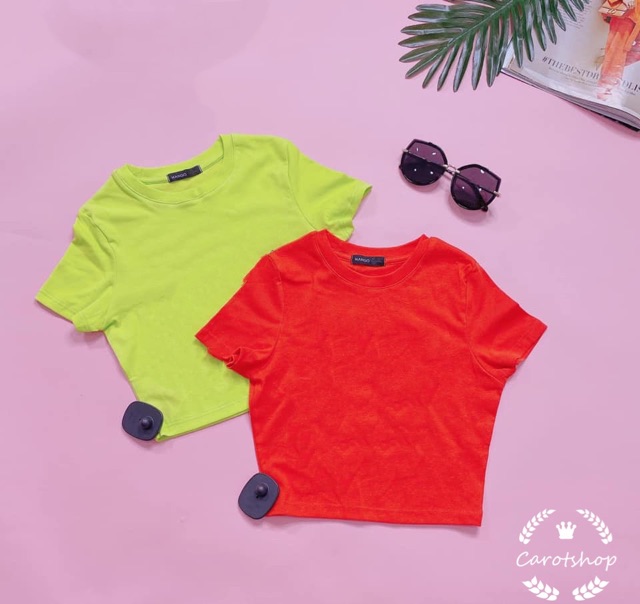 [ Mã WASTAPR giảm 10K đơn 50K] Áo thun croptop trơn chất porip xịn xò chuẩn hàng shop - Carotshop | BigBuy360 - bigbuy360.vn
