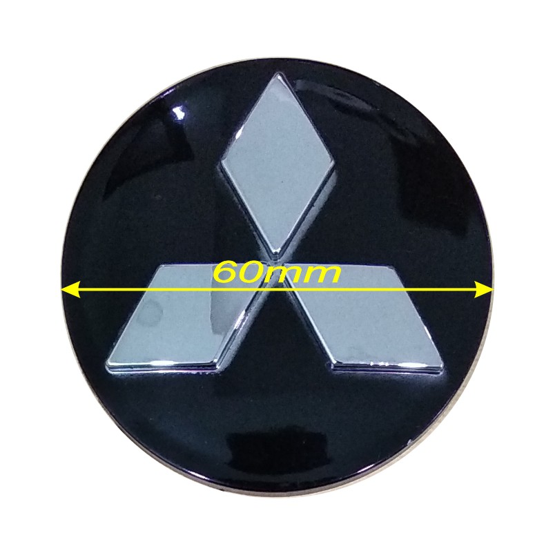 Logo chụp mâm bánh xe Ô tô dùng cho xe Mitsubishi Xpander, Grandis, Pajero Port, Triton, Outlander, Zinger, Jolie