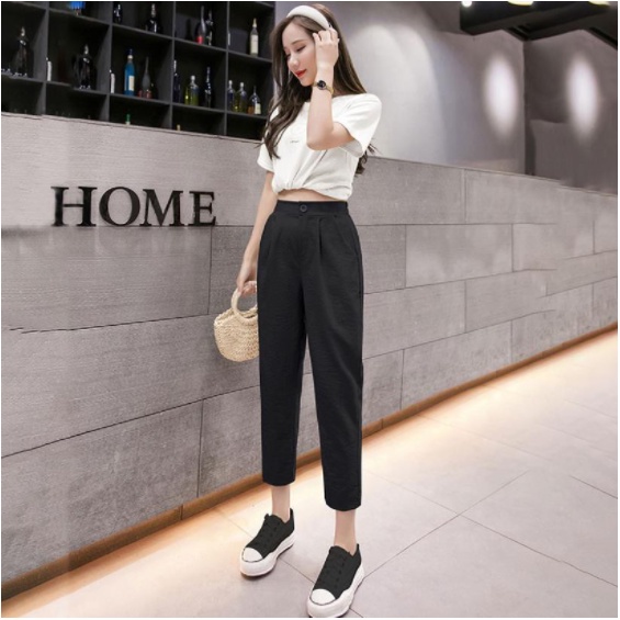 QUẦN BAGGY KHÓA THẬT CÓ CHUN SAU CHẤT ĐŨI NHẸ MÁT  THỜI TRANG BANAMO FASHION BAGGY ĐŨI KHUY TRƯỚC CHUN SAU 821