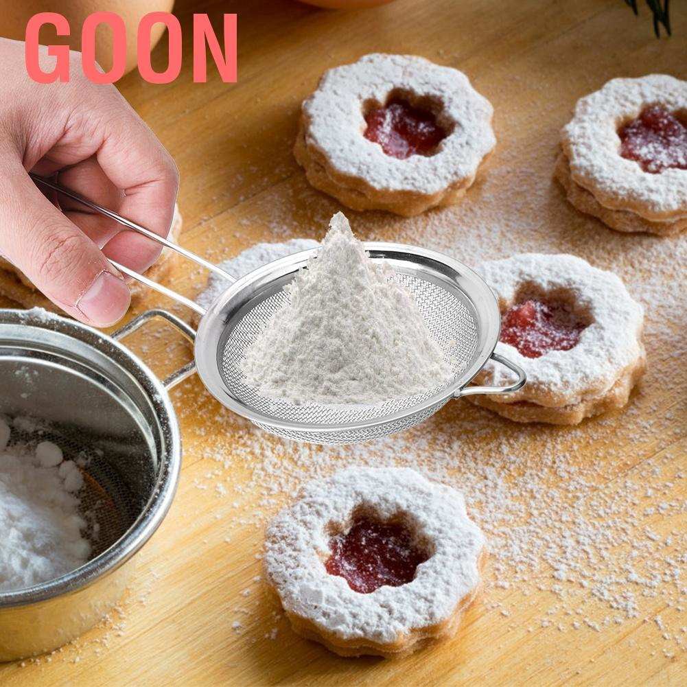 GOON Set 4 Dụng Cụ Rây Bột Bằng Thép Không Gỉ Tiện Dụng