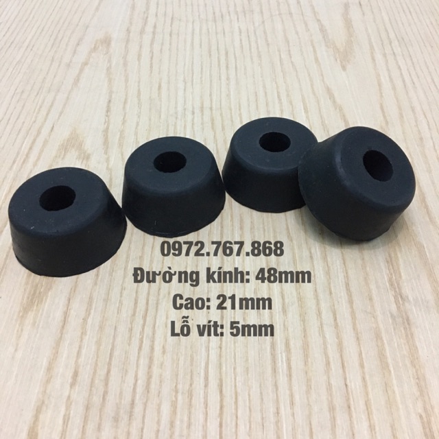 4 Chân cao su phi 48mm, cao 21mm