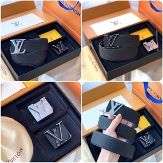 Thắt lưng nam lv đính đá dây da pu cao cấp, dây lưng lv nam hàng spf.