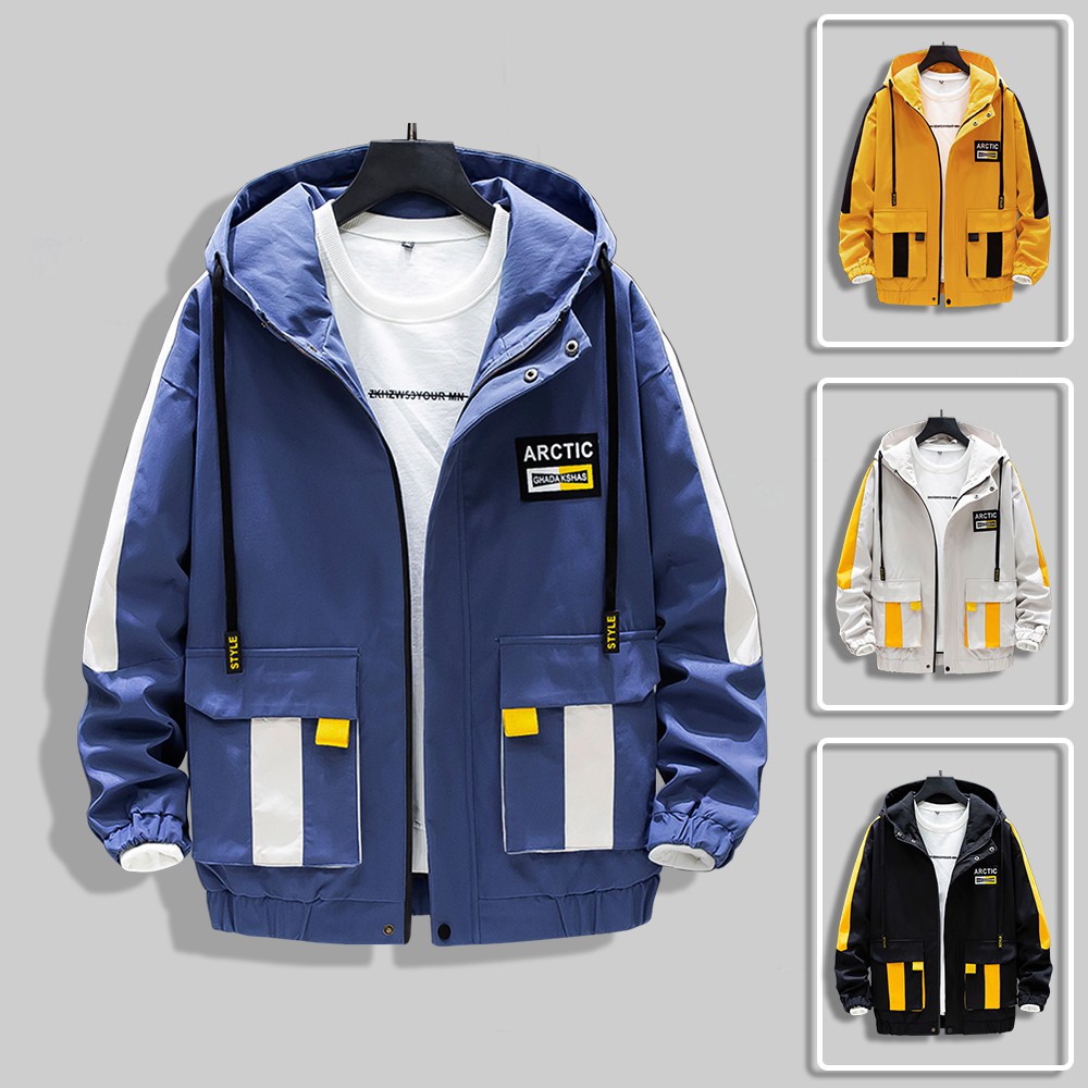 Áo Khoác Nhẹ Nam Thu Đông ARCTIC Phối Túi Kẻ Sọc Hot Trend 2020 Thời Trang MENFASHION1989 AO KHOAC NAM 127