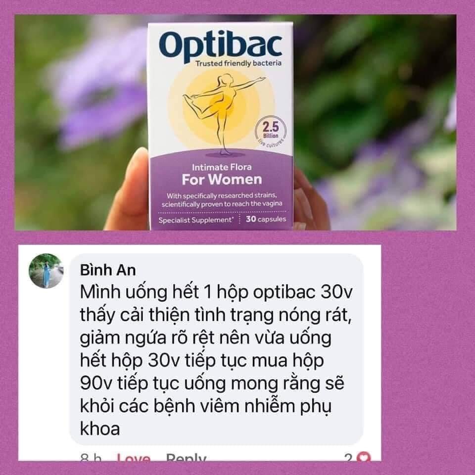 Men vi sinh Optibac tím (30v/90v) phòng ngừa phụ khoa vùng kín cho phụ nữ và mẹ bầu Optibac Probiotics For Women, UK