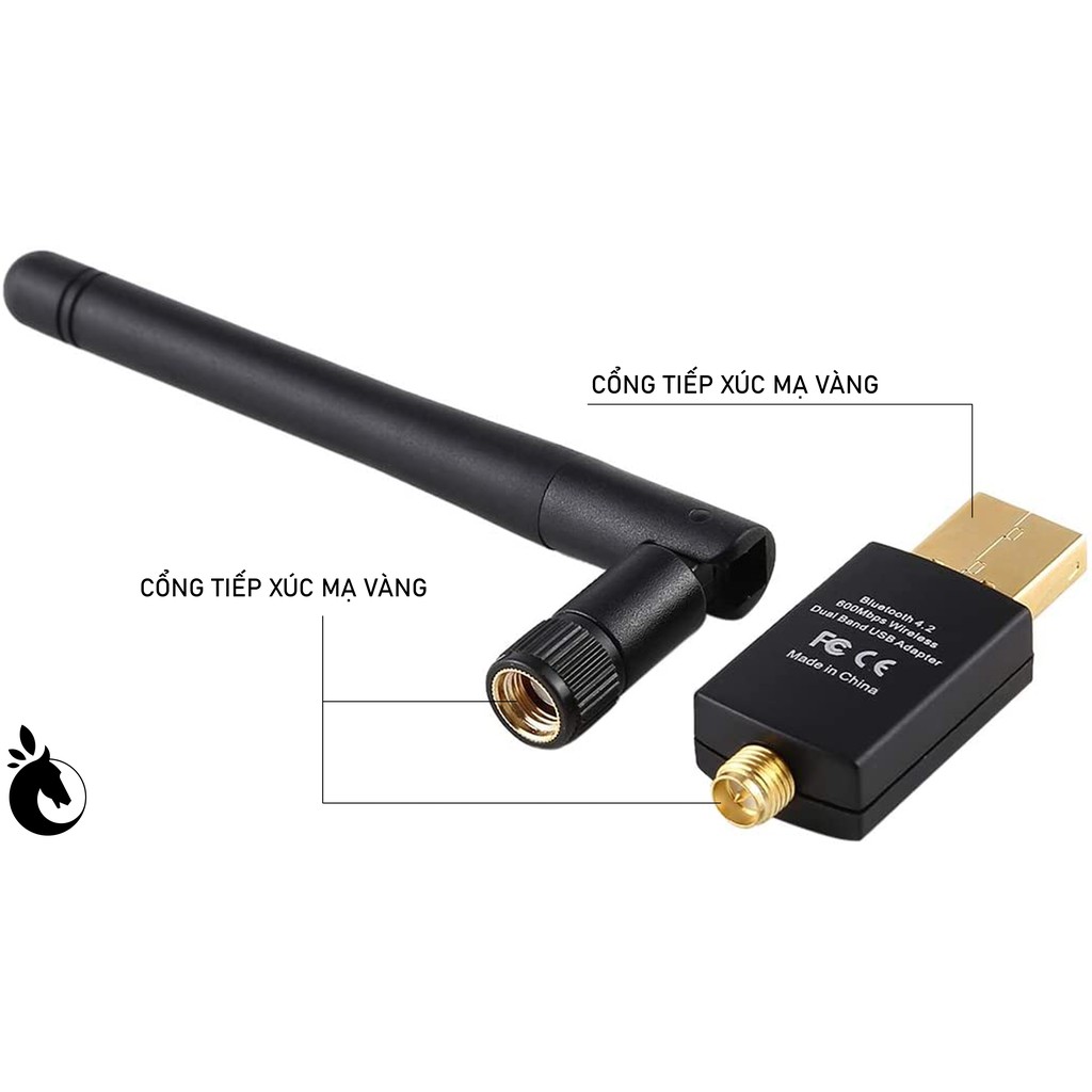 USB Thu WIFI Chuẩn AC 600Mbps +Bluetooth 4.2 EDUP EP-AC1661  Bluetooth 4.2 + WIFI Dualband  11ac 600Mbps High Speed | WebRaoVat - webraovat.net.vn