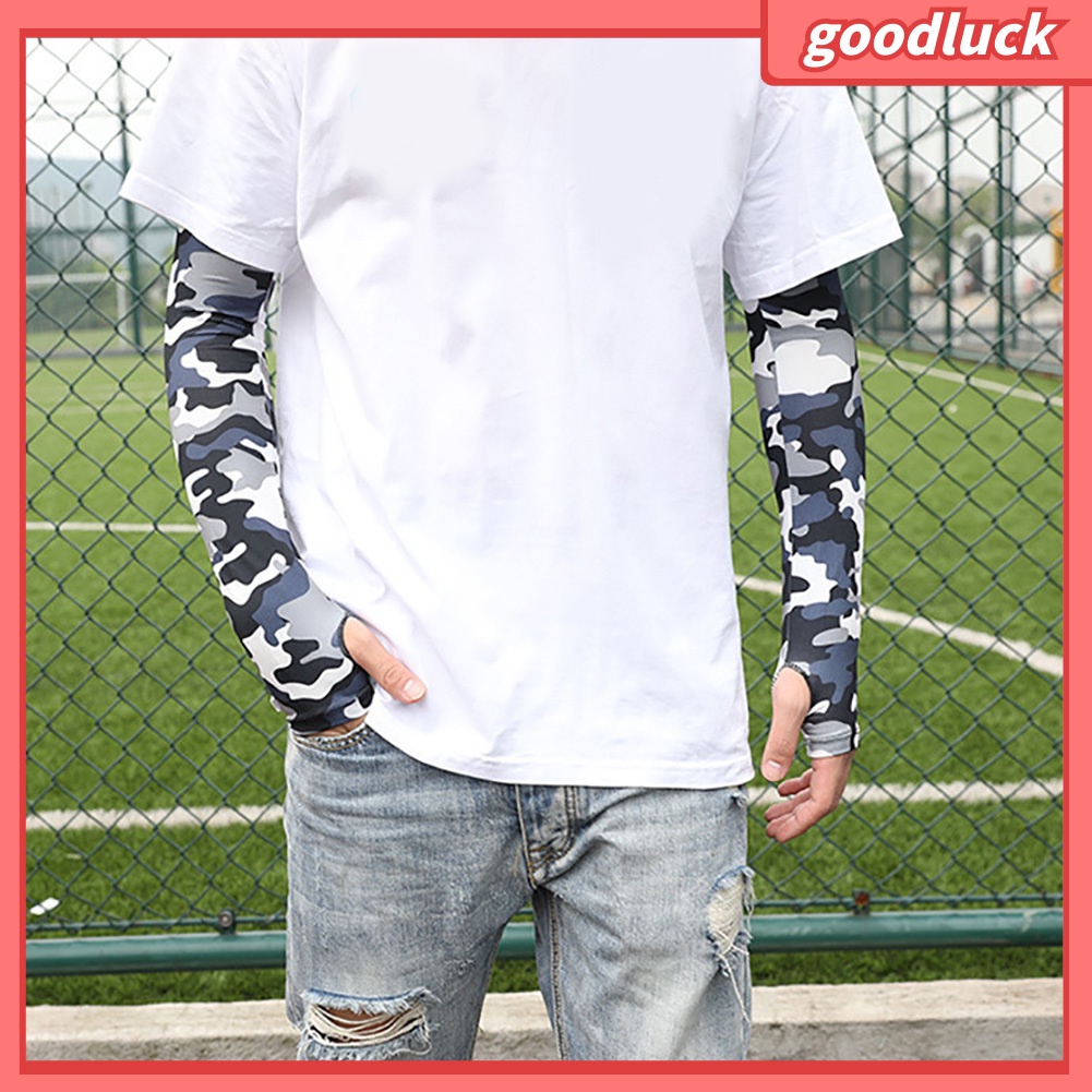 Cặp Ống Tay Chống Nắng Họa Tiết Rằn Ri Thoải Mái Cho Nam Và Nữ