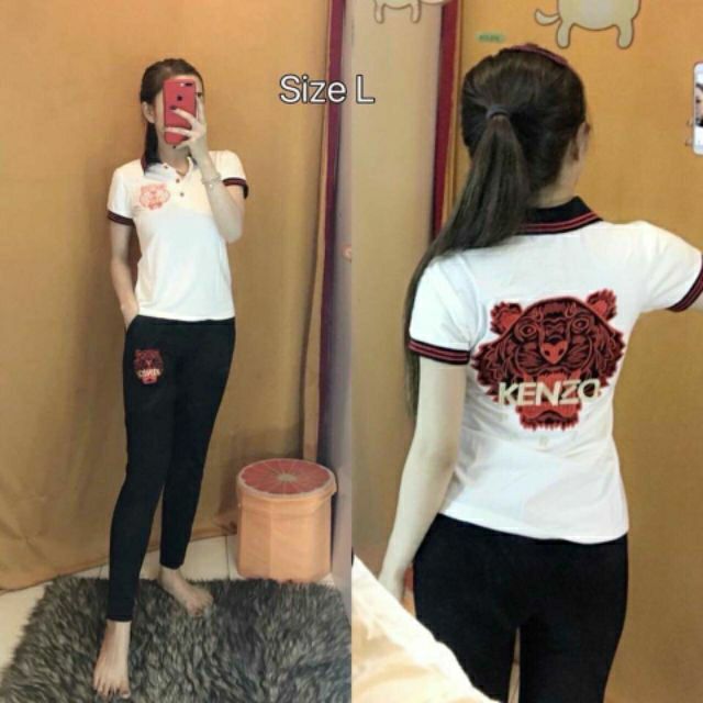 😘❤️Đồ bộ cotton thêu Kenzo tay lỡ quần dài form 58kg mẫu mới Hot mấy chế ơi!!!!! 🎉🎊