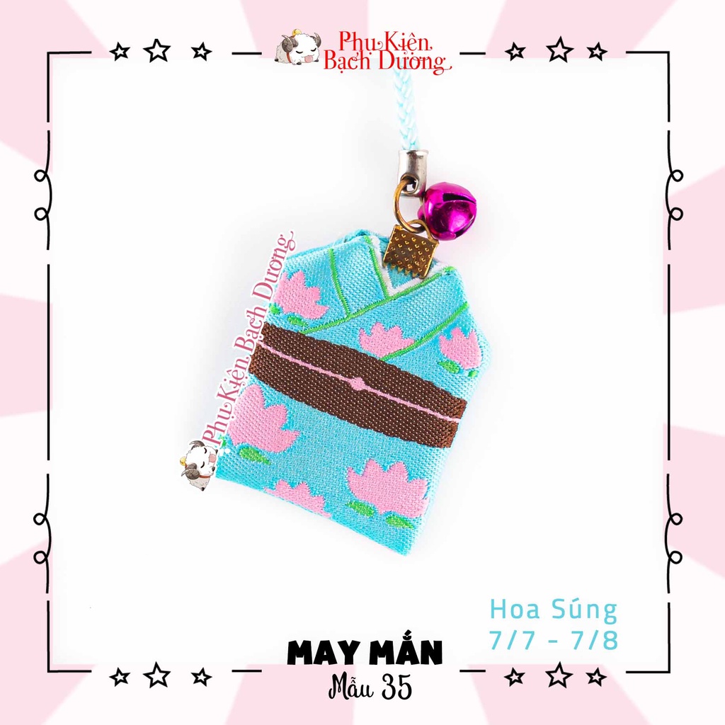 Túi Phước Yushou May Mắn Mẫu 35 - Hoa S.úng (7/7 - 7/8) - Kiểu Omamori Nhật Bản