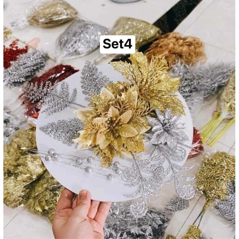 Set đồ trang trí tháp bánh-phụ kiện tặng kèm keo nến làm oản tài lộc trưng bày dịp lễ tết