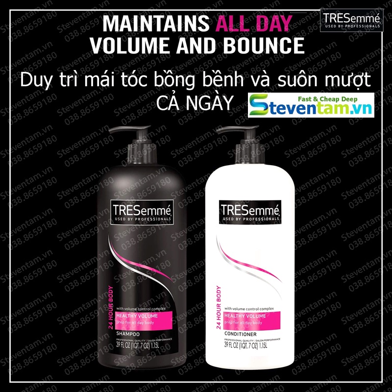 Dầu gội, xả TRESemme 1,15 lít dành cho tóc duỗi (Mỹ)