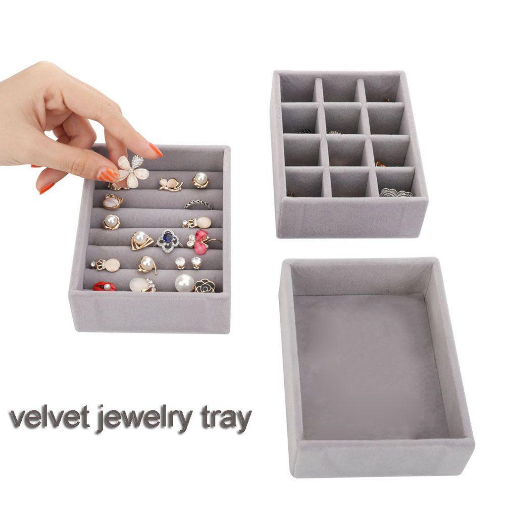 Hộp Đựng Trang Sức Bằng Vải Nỉ Thời Trang Sắp Xếp Gọn Gàng