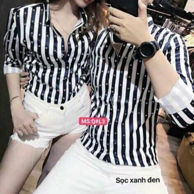 Áo cặp sơ mi lụa phi bóng