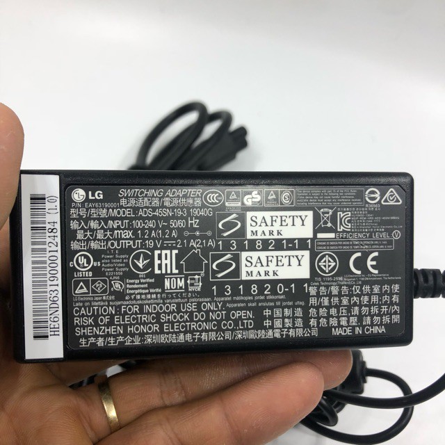 Bán Adapter dây nguồn màn hình LG 19V - 2.1A chính hãng | BigBuy360 - bigbuy360.vn