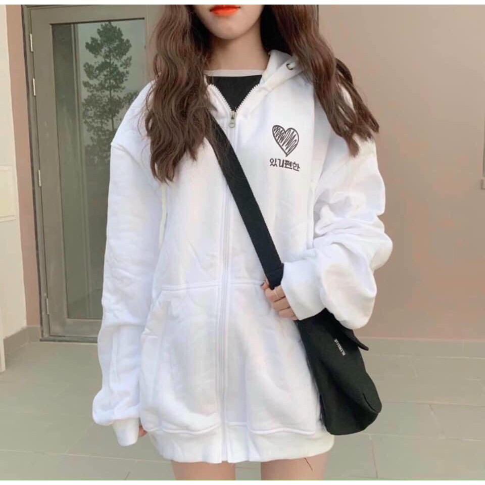 Áo hoodie in hình Trái Tim Heart có dây kéo unisex, chất nỉ dày dặn trẻ trung dành cho nam nữ SUMMER SWEATER