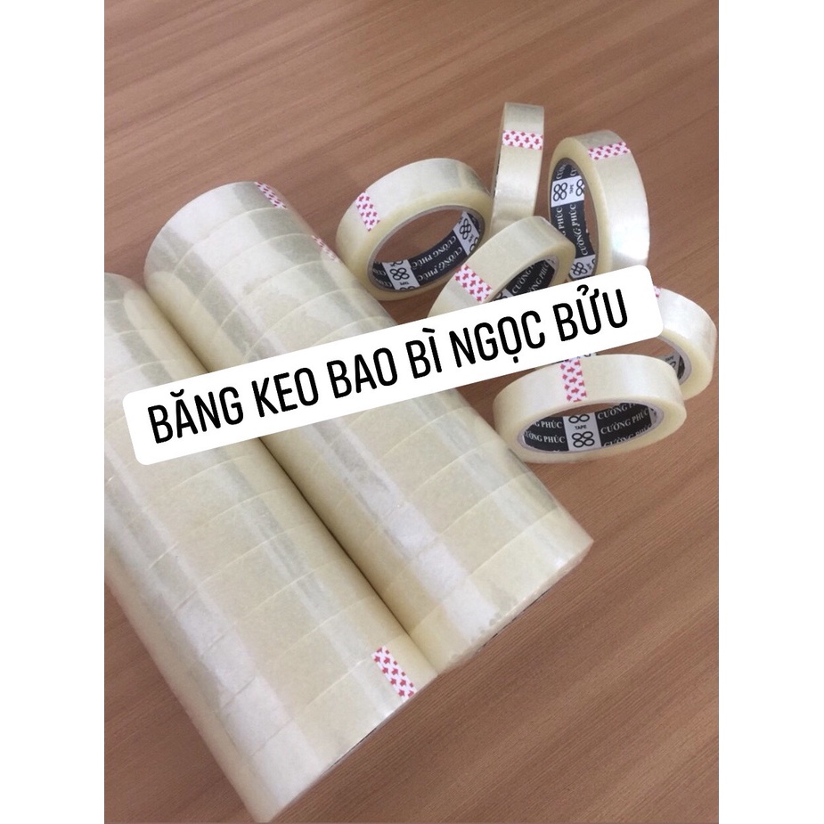 1 cuộn băng keo trong siêu dính,đóng hàng dán thùng 1.2F, 2F, 2.4F  5F,  6F-100 yard