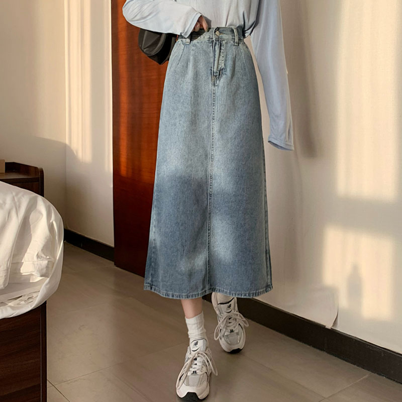 Xiaozhainv Chân váy dài phong cách retro Hàn Quốc trẻ trung xinh xắn cho nữ | BigBuy360 - bigbuy360.vn