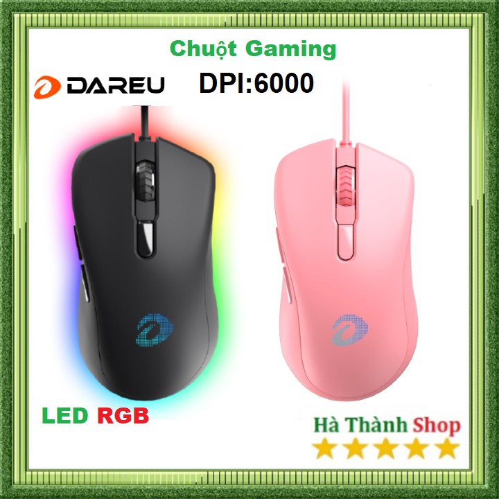 Chuột game Dareu EM908 Hồng / Trắng / Đen - 6000DPI - 150IPS