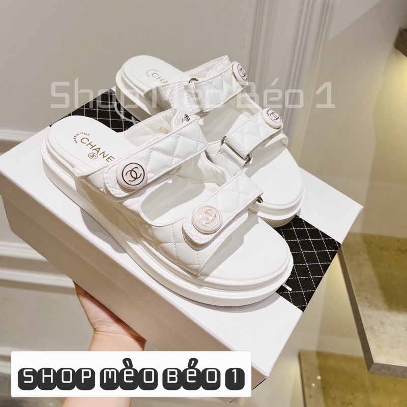 Dép cn quai ngang khuy tròn đế thấp fullbox