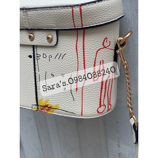 Sẵn - sale❗Túi Coach trống X Jean hoạ tiết thêu xinh C5655