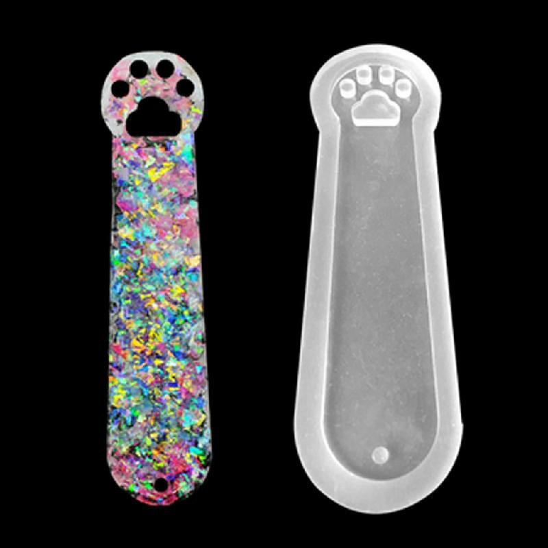 Khuôn Silicone Làm Đánh Dấu Sách Hình Chân Mèo
