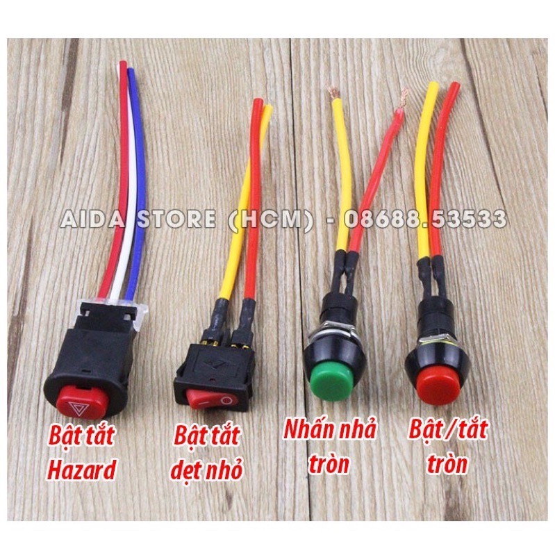 công tắc tắt mở, Passing, đề kèm dây cho đèn xe máy
