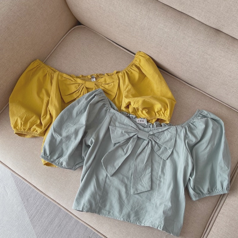 Áo croptop nơ áo kiểu cho nữ A55