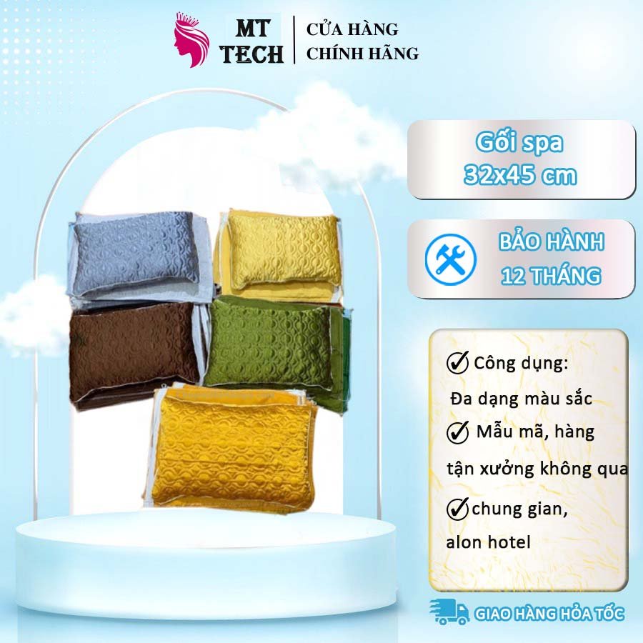 Gối Vuông Đủ Màu Hình Chữ Nhật  Spa - Tmv Kích Thước 32X45Cm. Chất Liệu Đẹp Bền Êm.