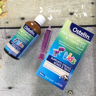 Canxi và Vitamin D3 dạng nước Ostelin Kids Milk Calcium & Vitamin D3 Liquid 90ml của Úc