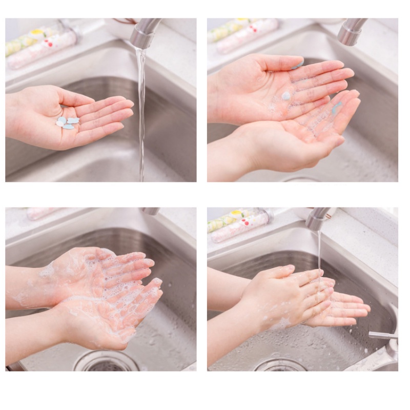 Hộp xà phòng rửa tay miếng mini tiện dụng