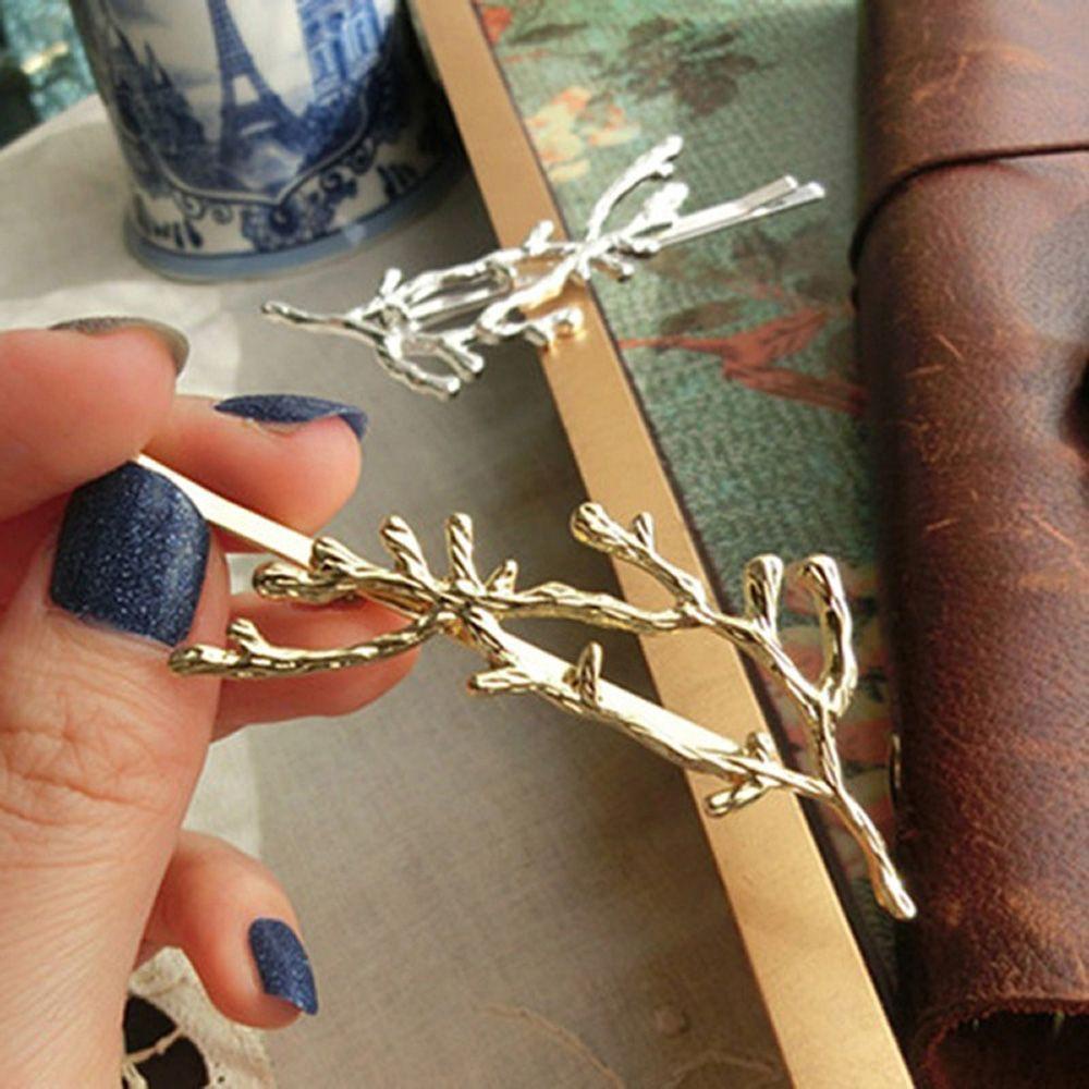 LEILY 2 Kẹp Tóc Hình Nhánh Cây Mẫu Mới