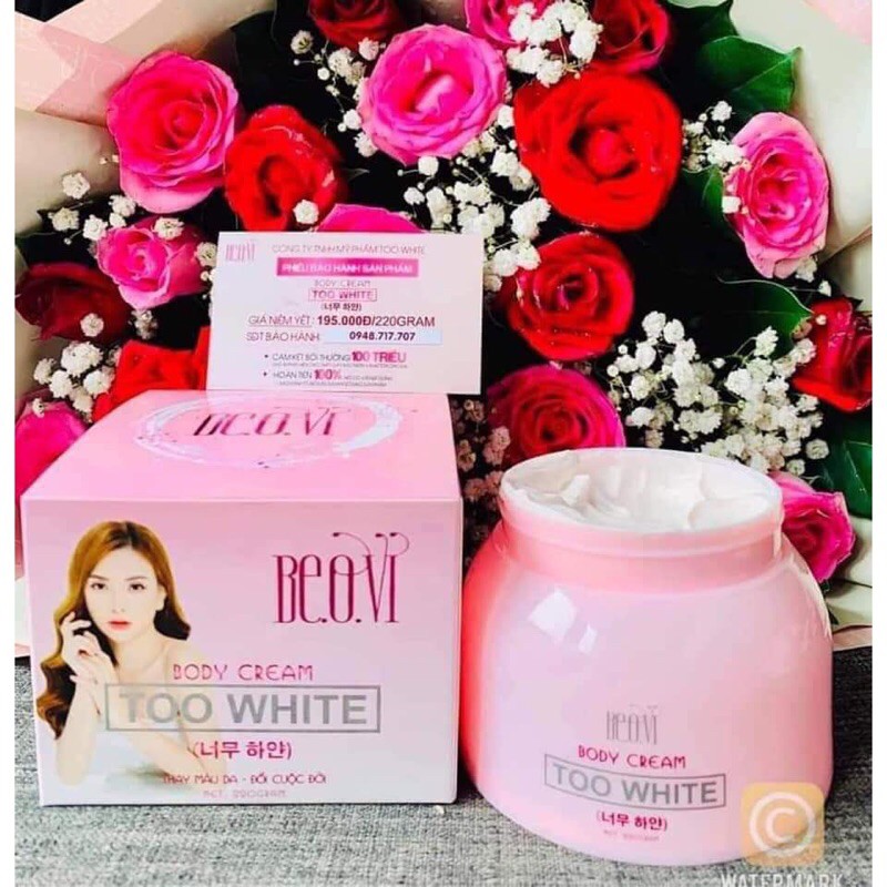 Kem Body TOO WHITE - BE.O.VI của Ca sĩ THU THỦY