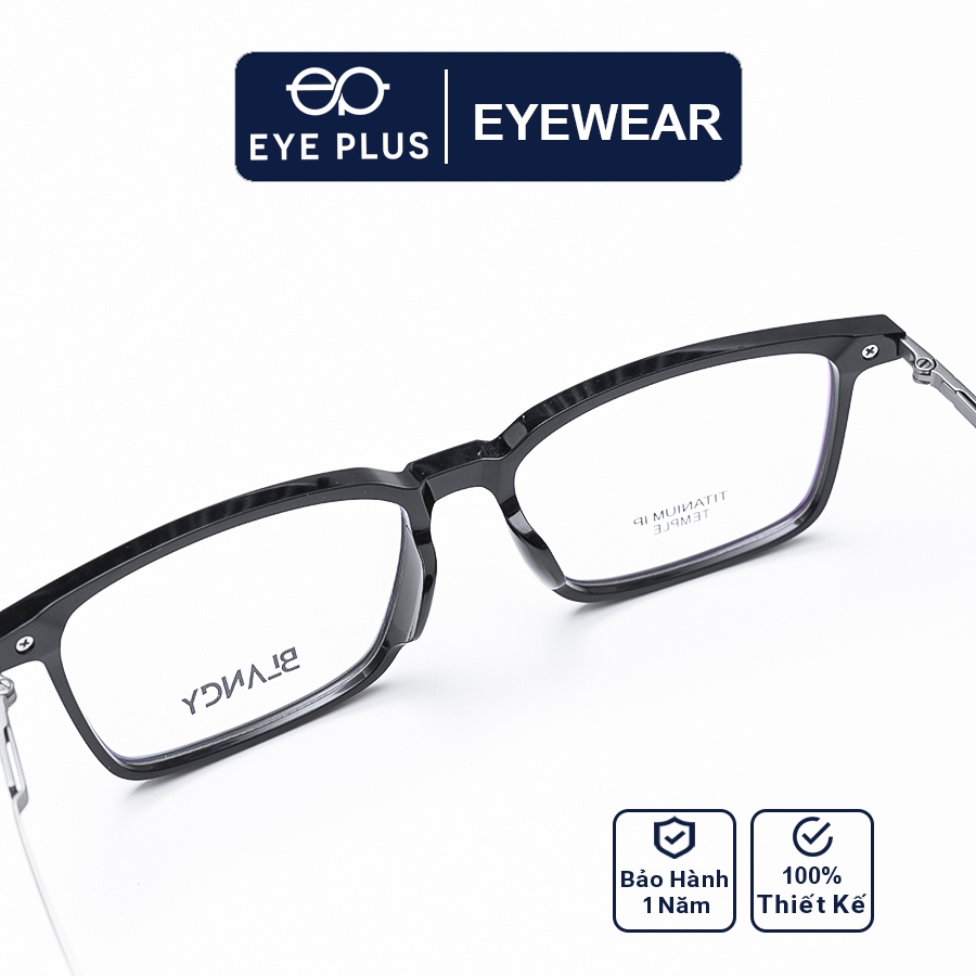 Gọng kính cận nam nữ EYE PLUS dáng vuông vừa CC1 Blancy-22614