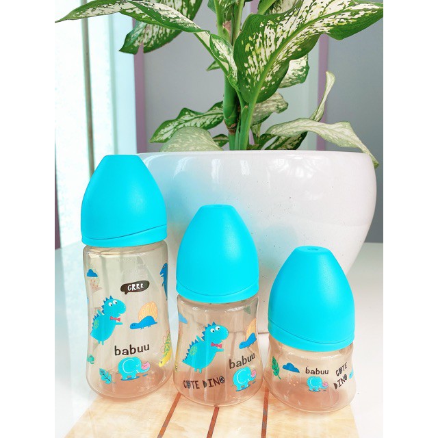 Bình sữa nắp sóng Babu Baby nhựa PPSU không chứa BPA ( tặng kèm 1 núm ti thay thế) 90ml,150ml,240ml Nhật Bản BB179 5.0 1