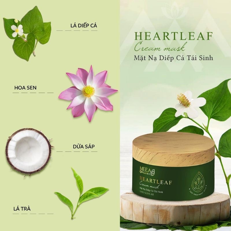 Mặt Nạ Diếp Cá Tái Sinh Ngừa Mụn MEEA ORGANIC