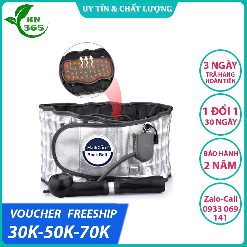 Đai Lưng Cột Sống, Đai Hơi Kéo Dãn Cột Sống Thoát Vị Đĩa Đệm Có Sưởi Nóng - Chính Hãng HAILICARE
