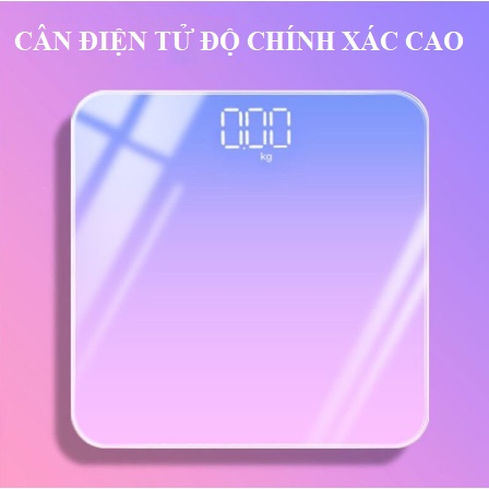 Cân điện tử sức khỏe gia đình chuẩn xác, mặt kính cường lực, hiển thị màn hình led sạc USB tải trọng 180kg vt186