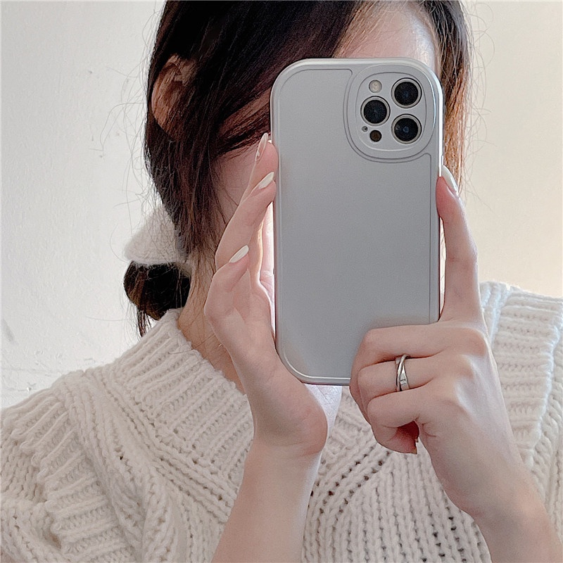 Ốp Điện Thoại TPU Dẻo Màu Bạc Thời Trang Chống Bụi Bẩn / Rơi Cho IPhone 13 12 11 Pro Max X XS XR 8 7 6 Plus